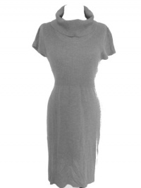 CALVIN KLEIN Women's Turtleneck Sweater Dress-LIGHT GREY-XLARGE CALVIN KLEIN Women's Turtleneck Sweater Dress-LIGHT GREY-XLARGE