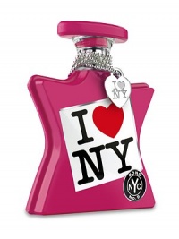 To celebrate the debut of the I Love New York by Bond No. 9 eau de parfum collection, we're offering a limited edition with a detachable silver heart charm on a chain. So here at last is a wearable symbol of your love for the Empire State. Notes of mandarin zest, spicy nutmeg, blueberry accord, roses, pink peonies, patchouli, musk, vanilla, sandalwood and leather accord. 3.4 oz. To celebrate the debut of the I Love New York by Bond No. 9 eau de parfum collection, we're offering a limited edition with a detachable silver heart charm on a chain. So here at last is a wearable symbol of your love for the Empire State. Notes of mandarin zest, spicy nutmeg, blueberry accord, roses, pink peonies, patchouli, musk, vanilla, sandalwood and leather accord. 3.4 oz.