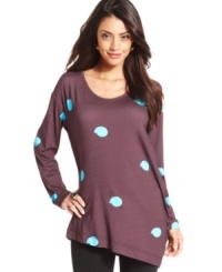 An off-kilter dot print adds irreverent edge to Cynthia Rowley's top in her new capsule collection, Print Edition! An off-kilter dot print adds irreverent edge to Cynthia Rowley's top in her new capsule collection, Print Edition!