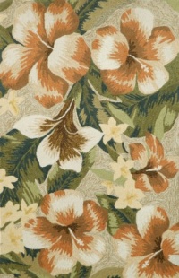 Liora Manne Ravella Tropical Flower Round Rug, 8-Feet, Neutral Liora Manne Ravella Tropical Flower Round Rug, 8-Feet, Neutral