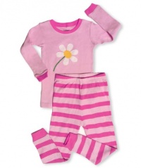 Leveret Blooming Flower 2 Piece Pajama 100% Cotton (Size 6M-5T) Leveret Blooming Flower 2 Piece Pajama 100% Cotton (Size 6M-5T)