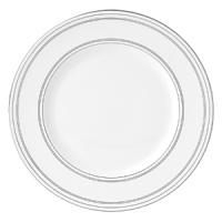 Sparkling platinum and mica accent this decidedly contemporary Vera Wang dinner plate, lending a look that's fresh and dimensional. Sparkling platinum and mica accent this decidedly contemporary Vera Wang dinner plate, lending a look that's fresh and dimensional.