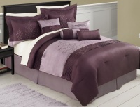 Victoria Classics Mia 8-Piece Queen Comforter Set, Purple Victoria Classics Mia 8-Piece Queen Comforter Set, Purple