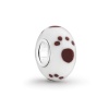 Bling Jewelry Murano Glass Animal Dog Paw Print Silver Bead Fits Pandora