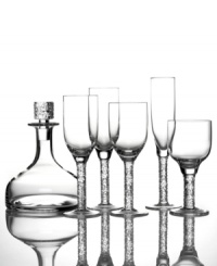 Elegance with an urban edge. This goblet from Villeroy & Boch cuts a striking profile in beautiful lead-free crystal, featuring a broad silhouette and uniquely textured stem. Elegance with an urban edge. This goblet from Villeroy & Boch cuts a striking profile in beautiful lead-free crystal, featuring a broad silhouette and uniquely textured stem.