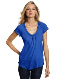 Calvin Klein Jeans Women's Short Sleeve Pleated Flutter Top Calvin Klein Jeans Women's Short Sleeve Pleated Flutter Top