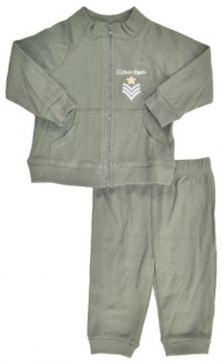 Calvin Klein Newborn Boys Green Thermal 2Pc Pant Set (0/3M) Calvin Klein Newborn Boys Green Thermal 2Pc Pant Set (0/3M)