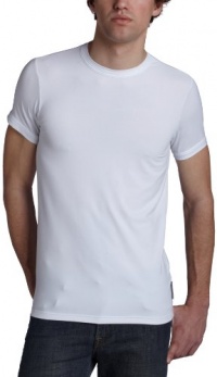 Calvin Klein Men's Steel Micro S/S Crew, White, Medium Calvin Klein Men's Steel Micro S/S Crew, White, Medium