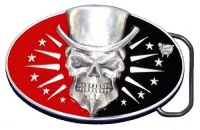Vince Ray Skull with Top Hat Belt Buckle Tattoo Vince Ray Skull with Top Hat Belt Buckle Tattoo