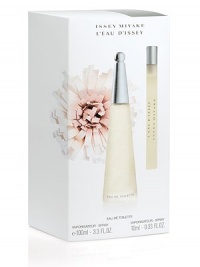 Celebrate the arrival of spring with the white-bouquet inspired scent of L'Eau d'Issey Eau de Toilette. Set includes: 3.3 oz. Eau de Toilette and 0.33 oz. Purse Spray. Celebrate the arrival of spring with the white-bouquet inspired scent of L'Eau d'Issey Eau de Toilette. Set includes: 3.3 oz. Eau de Toilette and 0.33 oz. Purse Spray.