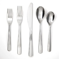 Modern, clean lines make this everyday flatware set suitable to casual dining or formal occasions. Modern, clean lines make this everyday flatware set suitable to casual dining or formal occasions.
