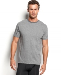 A mini-stripe T-shirt from Alfani with the kind of classic pure-cotton construction that can be worn under a sports shirt or go it alone. A mini-stripe T-shirt from Alfani with the kind of classic pure-cotton construction that can be worn under a sports shirt or go it alone.