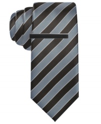Classic with a modern twist. Stripes never looked so good thanks to this silk creation by Alfani RED. Classic with a modern twist. Stripes never looked so good thanks to this silk creation by Alfani RED.