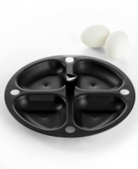 Get egged on! The best breakfast begins and ends with eggs, so Martha Stewart's poacher puts the right tools in the right hands for the best meal of the day. Simply insert into a 10-12 skillet and enjoy four poached perfections. Get egged on! The best breakfast begins and ends with eggs, so Martha Stewart's poacher puts the right tools in the right hands for the best meal of the day. Simply insert into a 10-12 skillet and enjoy four poached perfections.