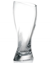 A work of tranquil elegance, the River vase from Nambe flows and catches the light like water in sumptuous clear crystal. A work of tranquil elegance, the River vase from Nambe flows and catches the light like water in sumptuous clear crystal.
