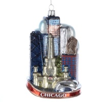 Kurt Adler 5-Inch Glass Chicago City Ornament Kurt Adler 5-Inch Glass Chicago City Ornament