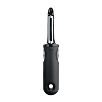 Hands down the easiest peeler ever designed. A sharp stainless steel blade glides through even the toughest fruit and vegetable skins, and the soft handle has a comfortable, non-slip grip that cushions your hand as you peel. Includes built-in potato eyer. Hands down the easiest peeler ever designed. A sharp stainless steel blade glides through even the toughest fruit and vegetable skins, and the soft handle has a comfortable, non-slip grip that cushions your hand as you peel. Includes built-in potato eyer.