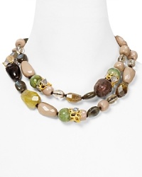 Upgrade your beaded bib with this style from Alexis Bittar. Flaunting a host of faceted stones and dyed resin beads, this bold necklace is an instant dress upper. Upgrade your beaded bib with this style from Alexis Bittar. Flaunting a host of faceted stones and dyed resin beads, this bold necklace is an instant dress upper.