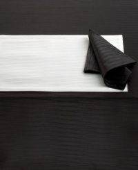 Made for celebration, the Cheers Twist tablecloth by Mikasa sets the scene with an understated linear pattern and dressy sheen in versatile black or white. Machine washable table linens make for an especially happy host, too. (Clearance) Made for celebration, the Cheers Twist tablecloth by Mikasa sets the scene with an understated linear pattern and dressy sheen in versatile black or white. Machine washable table linens make for an especially happy host, too. (Clearance)