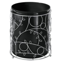 InterDesign Twigz Can, Silver/Black InterDesign Twigz Can, Silver/Black