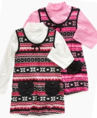 Sweet patterns on this So Jenni sweater jumper, with matching turtleneck, add a cute look to complement her fall style. Sweet patterns on this So Jenni sweater jumper, with matching turtleneck, add a cute look to complement her fall style.