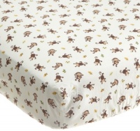 Kids Line Jungle 123 Fitted Sheet, Brown Kids Line Jungle 123 Fitted Sheet, Brown