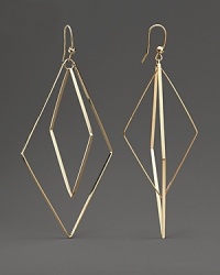 An inspired design from Lana Jewelry, this diamond-within-diamond drop is nothing if not superbly modern. Designed by Lana. An inspired design from Lana Jewelry, this diamond-within-diamond drop is nothing if not superbly modern. Designed by Lana.