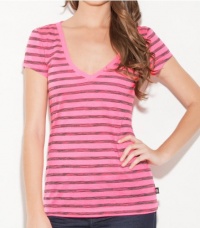 G by GUESS Caley Striped V-Neck Tee G by GUESS Caley Striped V-Neck Tee