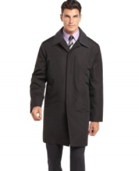 Don't let the weather stop you. This microfiber raincoat from London Fog is ready to handle any storm. Don't let the weather stop you. This microfiber raincoat from London Fog is ready to handle any storm.