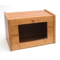 Lipper International 8847 Bread Box with Window Door, Bamboo Lipper International 8847 Bread Box with Window Door, Bamboo