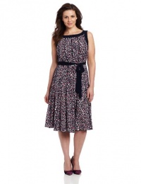 Jessica Howard Women's Plus-Size Sleeveless Pin Tuck Belted Dress Jessica Howard Women's Plus-Size Sleeveless Pin Tuck Belted Dress
