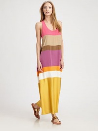 Brightly-hued bands of supple silk make up this flowy, floor-length design.ScoopneckSleevelessPanel constructionRacerbackAbout 38 from natural waistSilkDry cleanImportedModel shown is 5'9½ (176cm) wearing US size 4. Brightly-hued bands of supple silk make up this flowy, floor-length design.ScoopneckSleevelessPanel constructionRacerbackAbout 38 from natural waistSilkDry cleanImportedModel shown is 5'9½ (176cm) wearing US size 4.