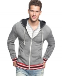 Rock a cool layer with this zip-front hoodie from Alternative Apparel. Rock a cool layer with this zip-front hoodie from Alternative Apparel.