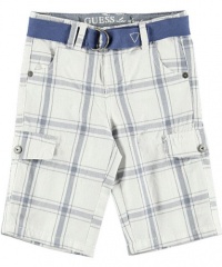 GUESS Belted Cargo Shorts, PLAID (24M) GUESS Belted Cargo Shorts, PLAID (24M)
