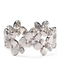 Crislu perfects effortless, feminine style with this platinum-finished sterling silver ring, accented by dazzling, faceted cubic zirconia stones. Crislu perfects effortless, feminine style with this platinum-finished sterling silver ring, accented by dazzling, faceted cubic zirconia stones.