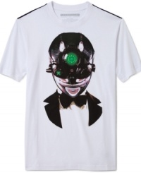 Robo-pop: The Evening Attire graphic T-Shirt from Sean John showing a tuxedo-clad mechanical man. Robo-pop: The Evening Attire graphic T-Shirt from Sean John showing a tuxedo-clad mechanical man.