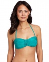 La Blanca Women's Shirr And Now Cup Bandeau Bra, Seaglass, 10