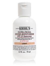 Lightweight tinted moisturizer, with Apricot Kernel Extract, Chamomile and Royal Jelly, is readily absorbed by the skin to hydrate and impart a healthy-looking, fresh and natural-looking hint of skin color. With added sunscreen, the formula affords protection from the sun's harmful UV rays. Not tested on animals. SPF 15. 2.5 oz. Lightweight tinted moisturizer, with Apricot Kernel Extract, Chamomile and Royal Jelly, is readily absorbed by the skin to hydrate and impart a healthy-looking, fresh and natural-looking hint of skin color. With added sunscreen, the formula affords protection from the sun's harmful UV rays. Not tested on animals. SPF 15. 2.5 oz.