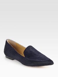 Sumptuous calf hair adds texture to this comfortable staple with fine leather trim. Calf hair upper with leather trimLeather liningRubber solePadded insoleMade in Italy Sumptuous calf hair adds texture to this comfortable staple with fine leather trim. Calf hair upper with leather trimLeather liningRubber solePadded insoleMade in Italy