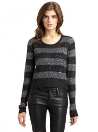 THE LOOKTonal stripes with allover sequinsRibbed knit trimTHE FITAbout 20 from shoulder to hemTHE MATERIALPolyester/mohairCARE & ORIGINDry cleanImportedModel shown is 5'11 (180cm) wearing US size Small.This item was originally available for purchase at Saks Fifth Avenue OFF 5TH stores. THE LOOKTonal stripes with allover sequinsRibbed knit trimTHE FITAbout 20 from shoulder to hemTHE MATERIALPolyester/mohairCARE & ORIGINDry cleanImportedModel shown is 5'11 (180cm) wearing US size Small.This item was originally available for purchase at Saks Fifth Avenue OFF 5TH stores.