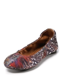 A bohemian-influenced feather pattern is surprisingly versatile--easily paired with virtually any outfit. From Lucky Brand. A bohemian-influenced feather pattern is surprisingly versatile--easily paired with virtually any outfit. From Lucky Brand.