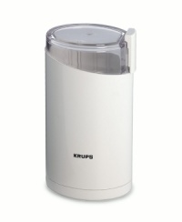 A leader and innovator in small appliance and kitchenware design for more than 150 years, Krups products are now valued all over the globe for their performance, reliability, and beauty. Brew the freshest possible coffee (or grind nuts and spices) with Krups Fast Touch coffee grinder. It features a powerful pulse-action motor that grinds beans from coarse to fine in seconds. Its sleek design has a 3-ounce capacity that yields up to 15 cups of coffee at a time. Model# 203. A leader and innovator in small appliance and kitchenware design for more than 150 years, Krups products are now valued all over the globe for their performance, reliability, and beauty. Brew the freshest possible coffee (or grind nuts and spices) with Krups Fast Touch coffee grinder. It features a powerful pulse-action motor that grinds beans from coarse to fine in seconds. Its sleek design has a 3-ounce capacity that yields up to 15 cups of coffee at a time. Model# 203.