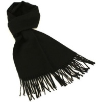 Men's Winter Ski Soft Cashmere Feel Scarf Solid Black Men's Winter Ski Soft Cashmere Feel Scarf Solid Black