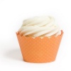 Dress My Cupcake Standard Orange Cupcake Wrappers, Set of 12