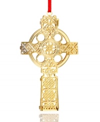 Fashioned out of gleaming 24k gold-plated brass, the Celtic Cross ornament by ChemArt is a beautiful way to show off your Irish roots. Fashioned out of gleaming 24k gold-plated brass, the Celtic Cross ornament by ChemArt is a beautiful way to show off your Irish roots.