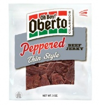 Oh Boy! Oberto Peppered Thin Style Beef Jerky, 3-Ounce Bags (Pack of 2) Oh Boy! Oberto Peppered Thin Style Beef Jerky, 3-Ounce Bags (Pack of 2)