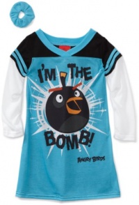 AME Sleepwear Girls 2-6X Angry Bird I'm the Bomb Nightgown, Multi, 6 AME Sleepwear Girls 2-6X Angry Bird I'm the Bomb Nightgown, Multi, 6