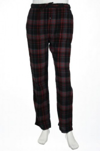 Perry Ellis Portfolio Flannel Plaid Red, Black and Gray Pajama Pants