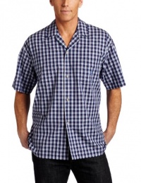 Nautica Men's Woven Storm Plaid Short Sleeve Camp Shirt