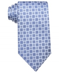 Patterns on this Perry Ellis tie add just the pop you need to standout in the office hallways. Patterns on this Perry Ellis tie add just the pop you need to standout in the office hallways.
